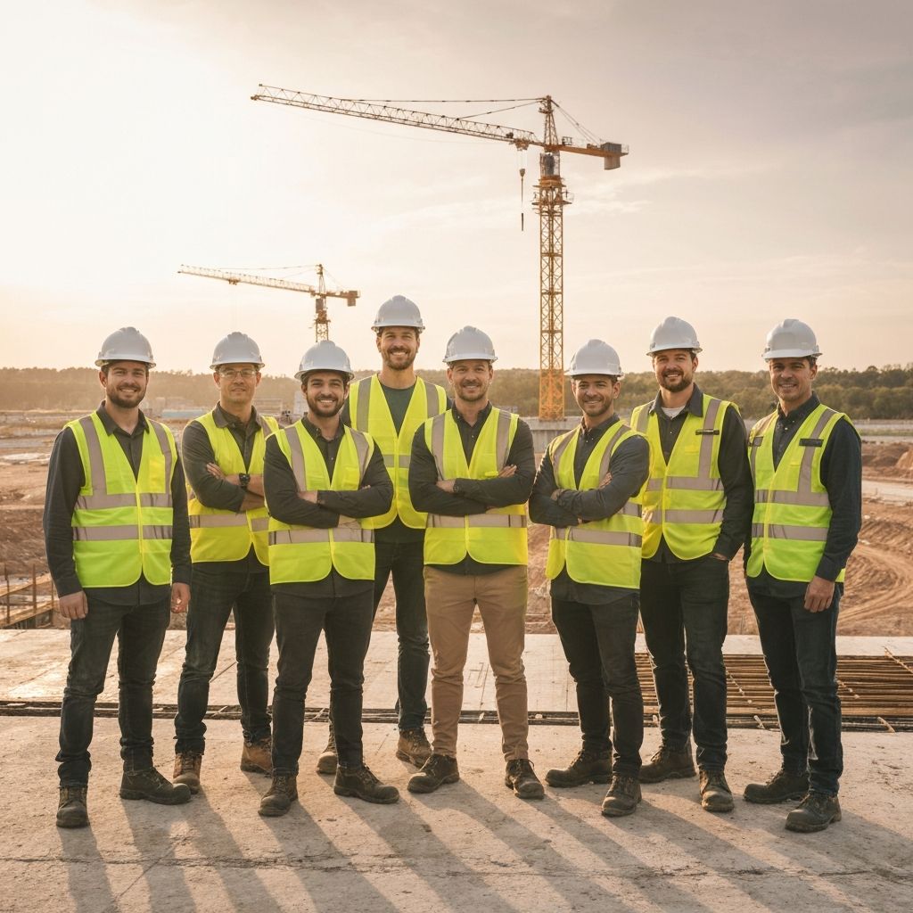 Equipe de construcao profissional